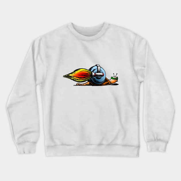 Rocket Snail Crewneck Sweatshirt by Restarter